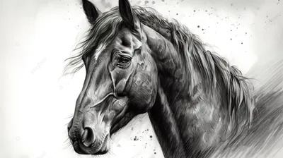 Рисовать лошадей с белой иллюстрации фона Иллюстрация штока - иллюстрации  насчитывающей млекопитающие, лошадь: 175072267