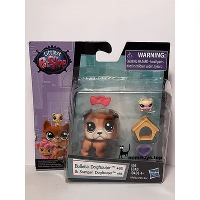 Bullena Doghouser Scamper № 85 86 Littlest Pet Shop LPS ЛПС Пет Шоп Набор  Собаки Бульдог