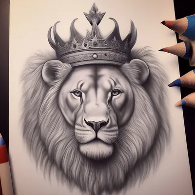 Рисунок нарисованный карандашом лев…» — создано в Шедевруме