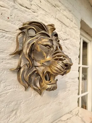 ▷▷ Скульптура Морда льва настенная (070) от производителя │ leokadia ▷▷