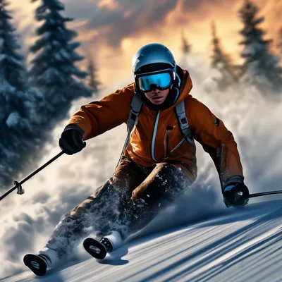 Кататься на лыжах зимой очень здорово!