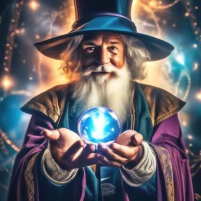 Маг волшебник в руках волшебный …» — создано в Шедевруме
