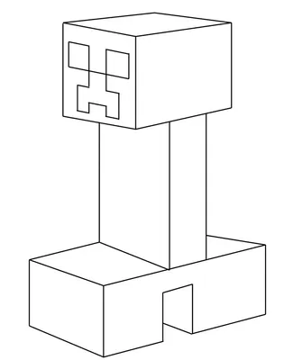 Minecraft Книжка-раскраска Creeper Stencil Видео игры, рептилия майнкрафт,  шаблон, угол, белый png | Klipartz