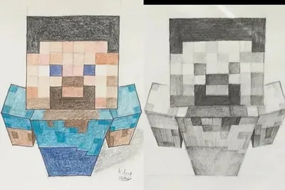 Картинки для срисовки Minecraft (рисунки для срисовывания)