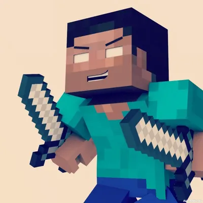 Улыбающийся хиробрин с двумя мечами из игры Minecraft — Рисунки на аву |  Рисунки, Игры, Фан арт