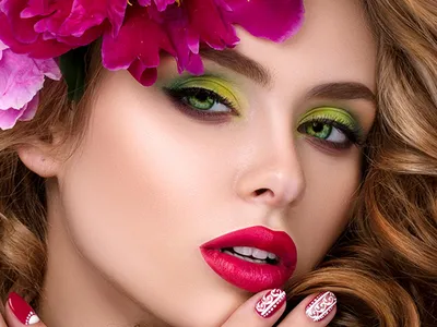 Самый красивый макияж для зелёных …» — создано в Шедевруме