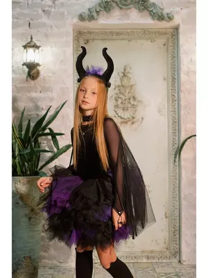 2022 Косплей Малефисента ведьмы на Хэллоуин платье-пачка со шнуровкой для  девочек детский Рождественский костюм Малина фессенса + повязка на голову +  Крылья костюм | AliExpress