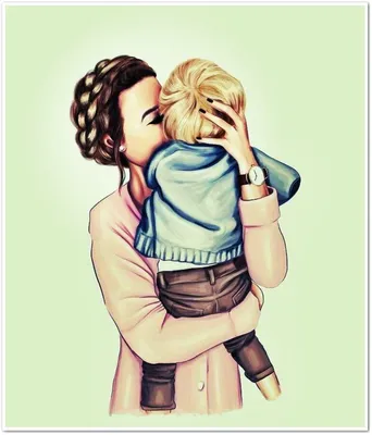 Нарисованный рукой милый элемент мамы нося ребенка для того чтоб  изображение_Фото номер 733555101_PSD Формат изображения_ru.lovepik.com