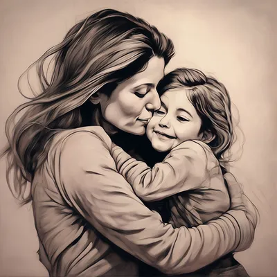мать с ребёнком на коленях читает книгу. черно-белый рисунок с изображением  счастливой матери и ребенка Иллюстрация вектора - иллюстрации насчитывающей  девушка, купель: 259363673