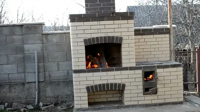 Проект \"Уютный\" Угловой мангал с печью под казан печка слева - Мангал и  пламя