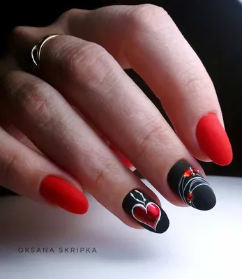 Модный маникюр на 14 февраля 2024, дизайн ногтей на День Валентина,  романтичный нейл-арт