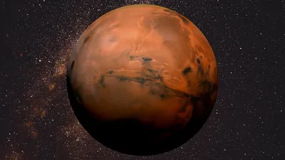 Планета Марс в космосе с яркой звездной ночью Вид спереди планеты марс из  космоса с красивой галактикой Полностью- вид Марса 4k Иллюстрация штока -  иллюстрации насчитывающей земля, цветасто: 200289041
