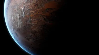 Терраформинг Марса Подробное Реалистичное Изображение Высоким Разрешением  Выстрел Космоса Элементы стоковое фото ©limbitech 407149716