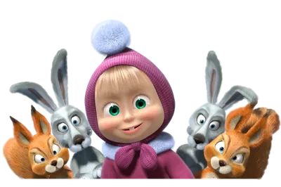 Masha and the Bear PNG, Masha and animals transparent image download, size:  2000x1332px