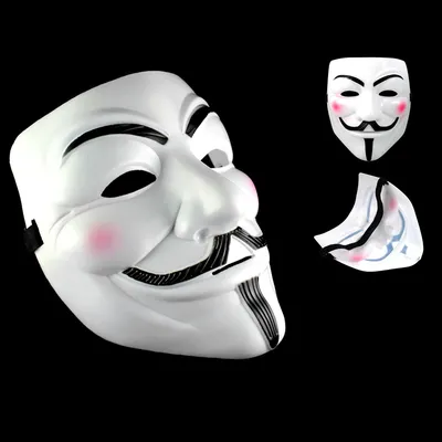 Купить Маска Анонимуса Anonymous золото, серебро оптом - Kalibri.top