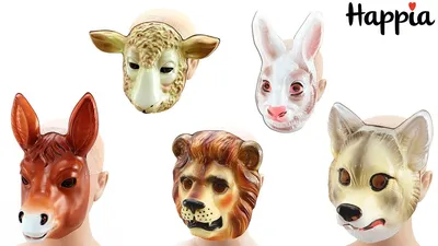 Купить Хэллоуин Лиса Сова Банни Тигр Маска Забавное животное Полумаска для  косплея Маскарадная маска для животных Карнавальная вечеринка | Joom