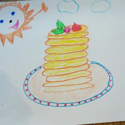 Как ПРОСТО нарисовать БЛИНЫ НА МАСЛЕНИЦУ/1071/How to draw PANCAKES FOR  Shrovetide - YouTube