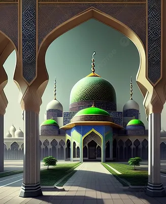 изысканные 3d обои мечети с золотым куполом поднимут ваше космическое  исламское великолепие Фон Обои Изображение для бесплатной загрузки - Pngtree