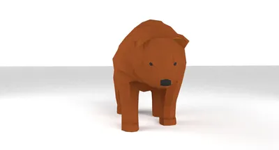 Симпатичный медведь, стоящий на векторе мультфильма | Премиум векторы