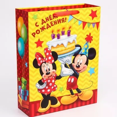 Свеча для торта С днем рождения цифра 3 Микки Маус - купить по доступной  цене