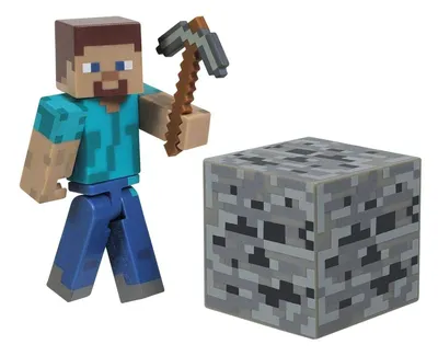 Minecraft Steve with changeable face 3.5\" Tall | eBay