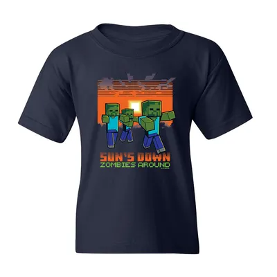 Minecraft Jolly Mobs Zombies Around Kids Short Sleeve T-Shirt | Official  Minecraft Shop