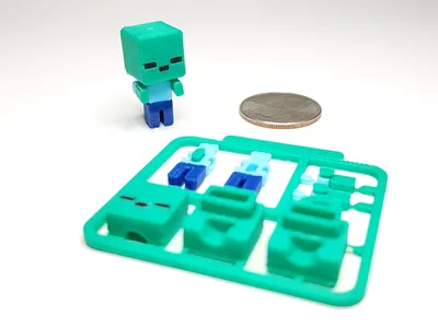 Stocking Stuffer] Minecraft Zombie Mini Figure Kit / Keychain by chiz |  Download free STL model | Printables.com