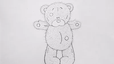 Как рисовать игрушку медведя Тедди