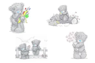 Плюшевый медведь рисунок карандашом - 54 фото