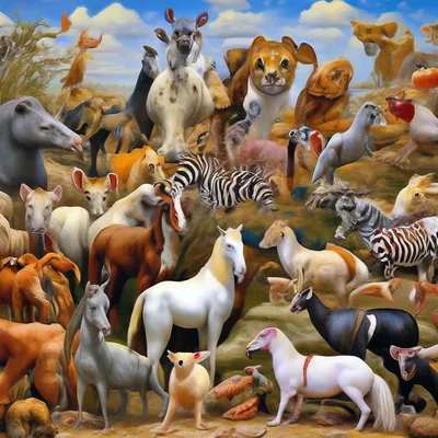 Отличное качество много животных» — создано в Шедевруме