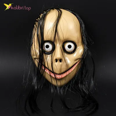 Страшная кукла (девочка) Маска для лица Момо - для детей и взрослых на  Хэллоуин или карнавал | Cool Mania
