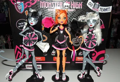 Мягкие игрушки Мяулодия и Пурсефона из серии Monster High