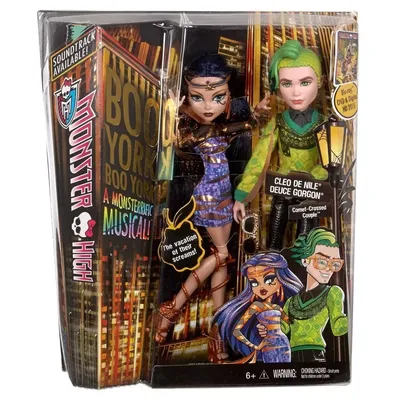 Набор кукол Monster High Клео Де Нил (Cleo De Nile) и Дьюс Горгон (Deuce  Gorgon) - Бу Йорк, Бу Йорк (Boo York, Boo York) - купить в Москве с  доставкой по России