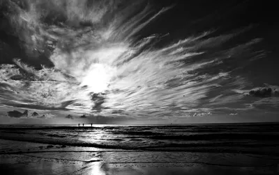 черно белое фото океана с волнами, черно белый океан, океан, черный фон  картинки и Фото для бесплатной загрузки