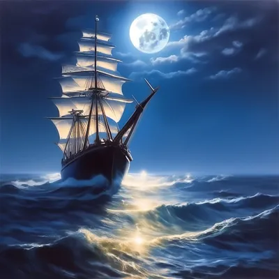 Картинки Море Фантастика Корабли Парусные 1080x1920