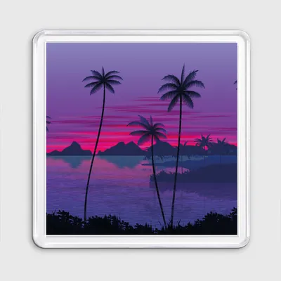 Скачать обои Пейзаж Ron Balaban, закат, море, пальмы на рабочий стол  1280x1024