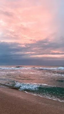 Закат. Море. Волны | Пляжные картины, Пейзажи, Закаты