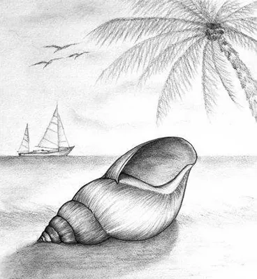Рисунки о море простым карандашом (47 фото) » Рисунки для срисовки и не  только