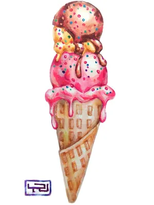 Создать мем \"мороженое для срисовки, мороженое акварель, мороженое рисунок  акварелью\" - Картинки - Meme-arsenal.com