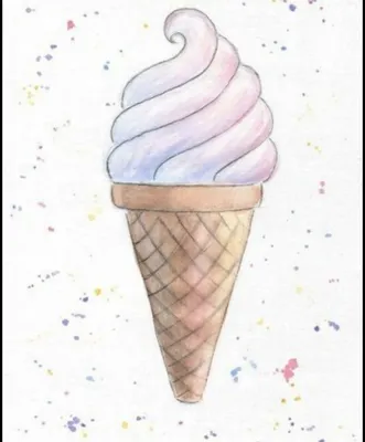 Мороженое в вафельной конусе, холодное Рисунок вектора, значок, рукописный  рисунок Иллюстрация штока - иллюстрации насчитывающей молоко, льдед:  161109514