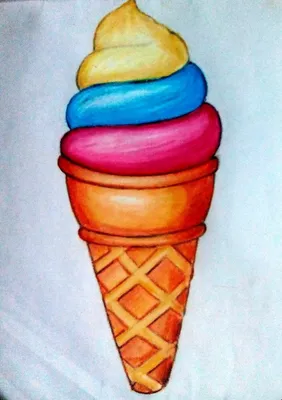 How to draw an ice cream, cute and easy, just draw - YouTube