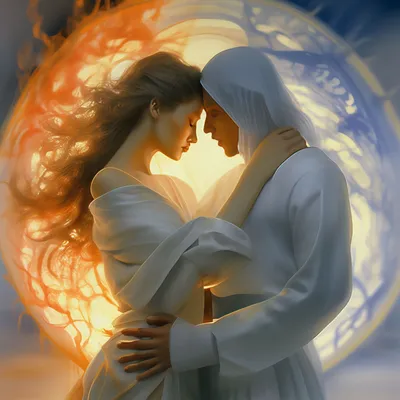Мужчина и женщина, фэнтези,любовь,…» — создано в Шедевруме