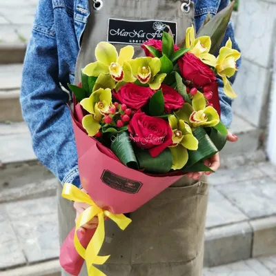 Композиция с альстромерией «Мужской букет» - салон цветов «Makilove»