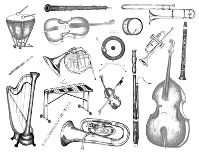Pаскраска Музыкальные инструменты #167284 (объекты) – Раскраски для печати