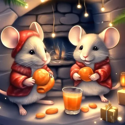 Картинки мышки на новый год фотографии