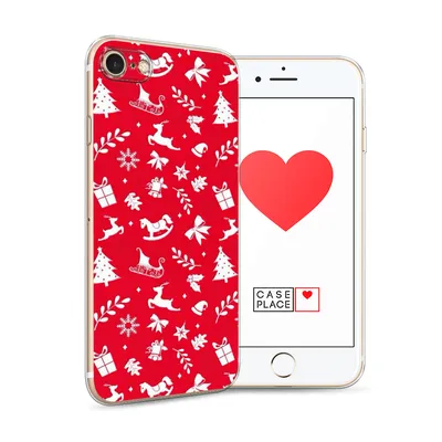 Чехол Awog на Apple iPhone 7 Plus / Айфон 7 Plus \"Черный фон и сердечки\",  купить в Москве, цены в интернет-магазинах на Мегамаркет