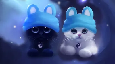 🤩Котик в шапке мишки🥐 | Очаровательные котята, Милые детеныши животных,  Детеныши животных
