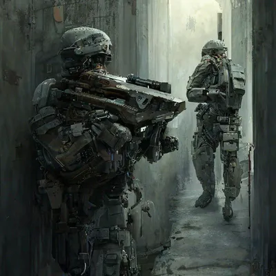 Обои на рабочий стол Мужчины в форме из британского спецназа SAS / САС с  оружием на улице, обои для рабочего стола, скачать обои, обои бесплатно