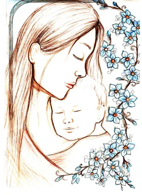 Рисунок ко Дню матери: лучшие примеры для срисовки