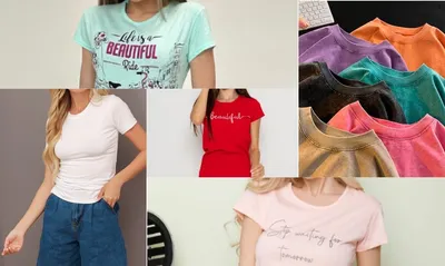 Как купить женскую футболку с круглой горловиной онлайн? – 6 гномов.  Интернет-магазин домашнего текстиля